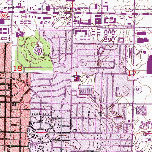 Topographic Map of Witter Elementary School, FL