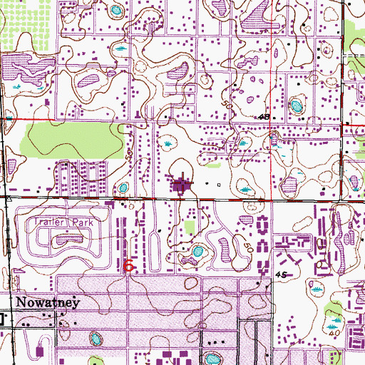 Topographic Map of Mort Elementary School, FL