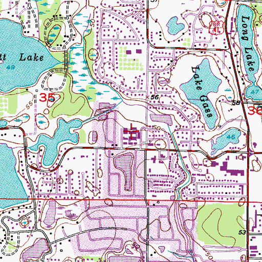 Topographic Map of Buchanan Middle School, FL