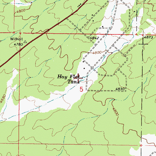 Topographic Map of Hay Flat Tank, AZ