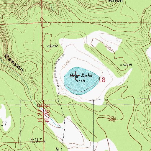 Topographic Map of Hay Lake, AZ