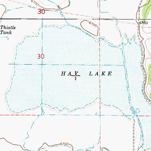 Topographic Map of Hay Lake, AZ