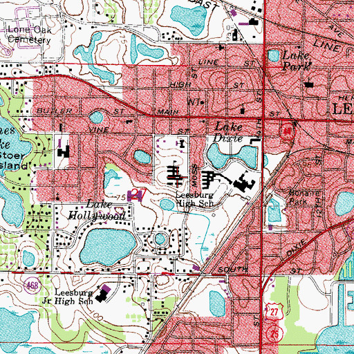 Topographic Map of Skeen Elementary School (historical), FL