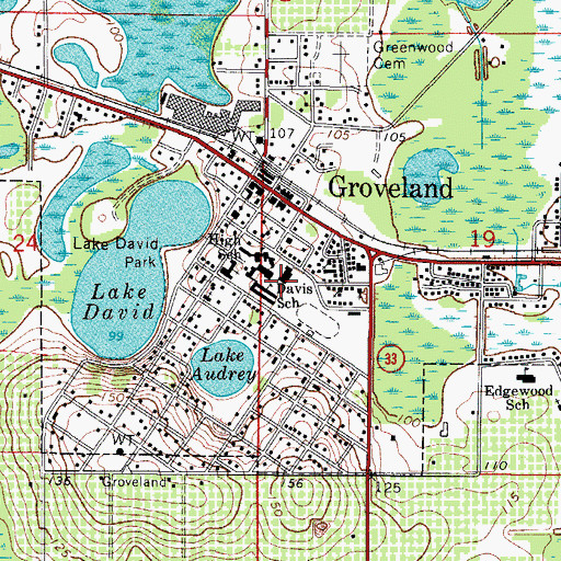 Topographic Map of Cecil E Gray Middle School, FL