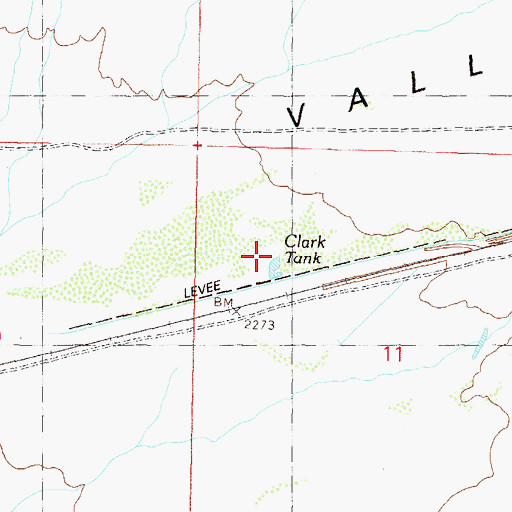 Topographic Map of Clark Tank, AZ