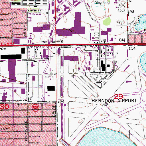 Topographic Map of Lake Yvonne, FL