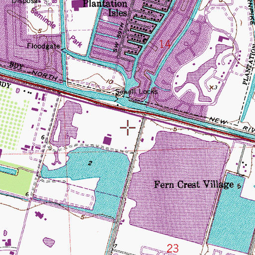 Topographic Map of Westlawn Memorial Gardens, FL