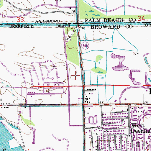 Topographic Map of Eternal Light Memorial Gardens, FL