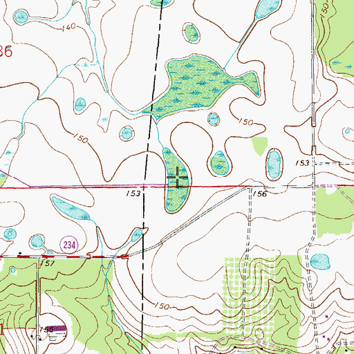 Topographic Map of Fawlers Prairie, FL