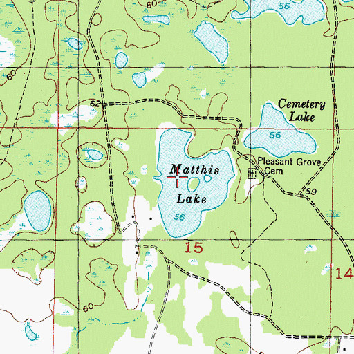 Topographic Map of Matthis Lake, FL