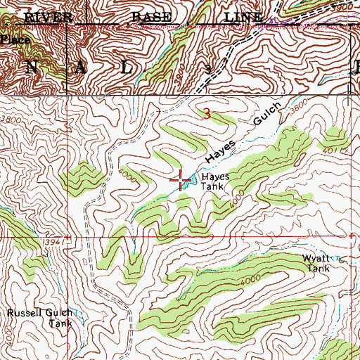 Topographic Map of Hayes Tank, AZ