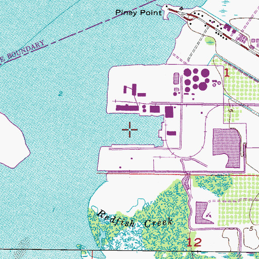 Topographic Map of Port Manatee, FL