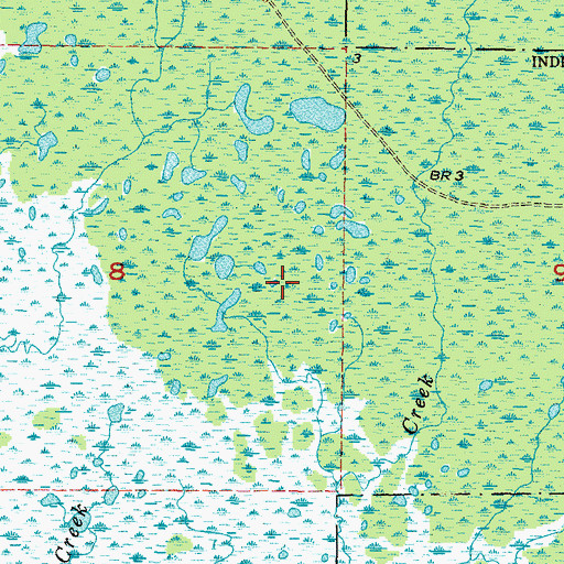 Topographic Map of Pocoson Swamp, FL