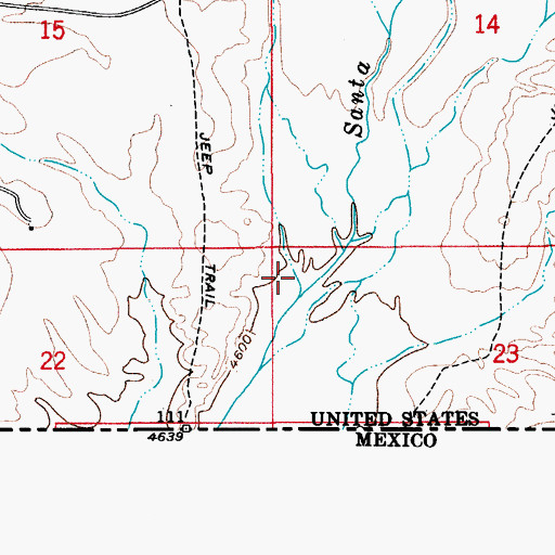 Topographic Map of Hayfield Draw, AZ