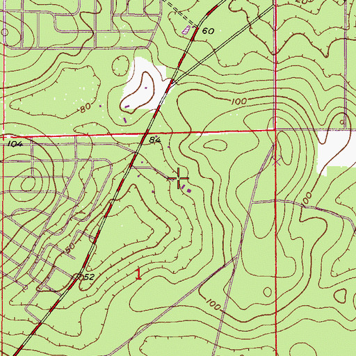 Topographic Map of Fero Memorial Gardens, FL