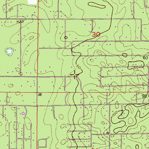 Topographic Map of The Fountains Memorial Park, FL