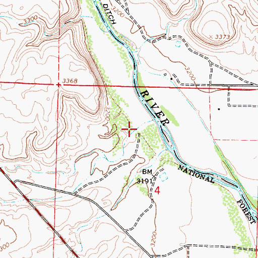 Topographic Map of Hayfield Draw, AZ