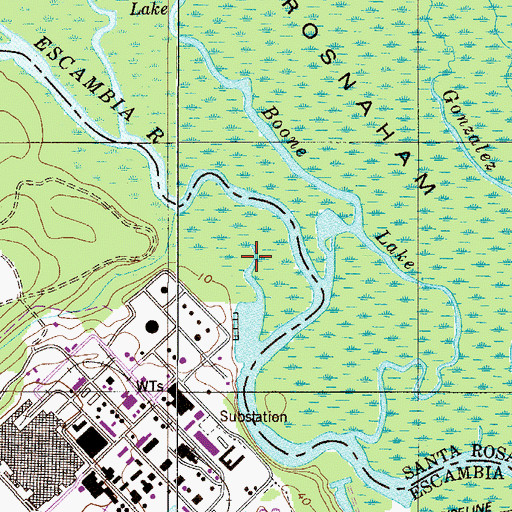 Topographic Map of Chemstrand Pier, FL