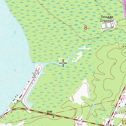 Topographic Map of Bayou Marcus, FL
