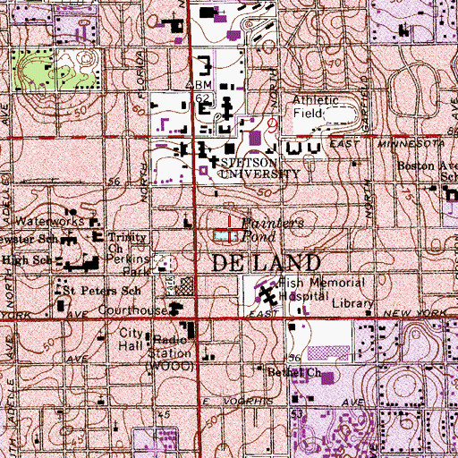 Topographic Map of Painters Pond, FL