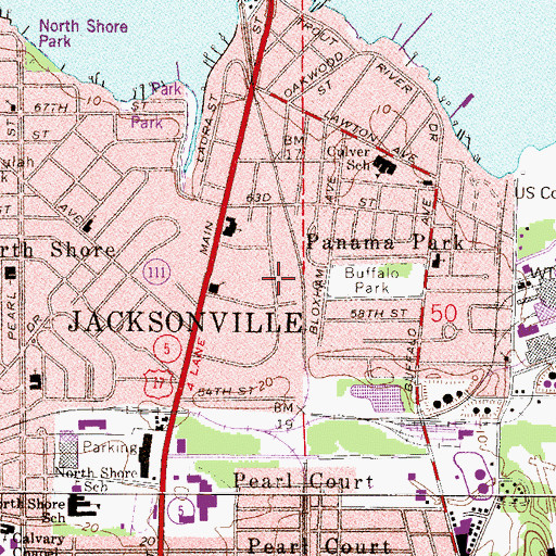 Topographic Map of Chapel Hills Memory Gardens, FL