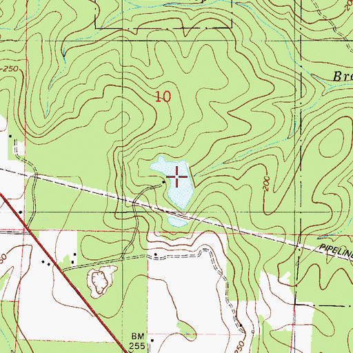 Topographic Map of James Thomas Pond, FL