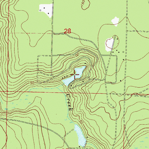 Topographic Map of R B Squirls Pond, FL