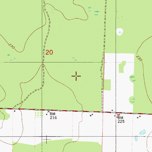 Topographic Map of W B Jordon Pond, FL