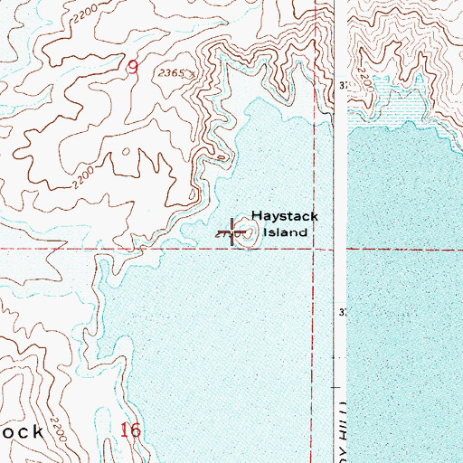 Topographic Map of Haystack Island, AZ
