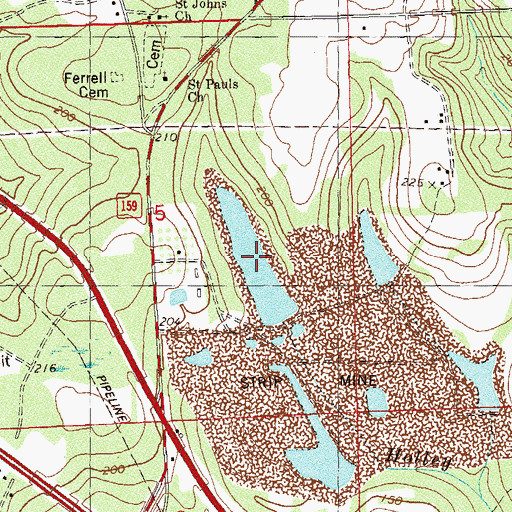 Topographic Map of Henry Dover Pond, FL