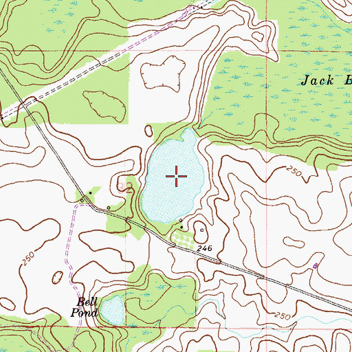 Topographic Map of E H Myers Pond, FL