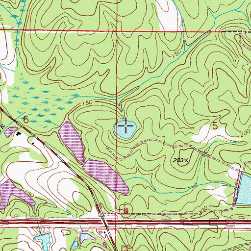 Topographic Map of C J King Junior Pond, FL