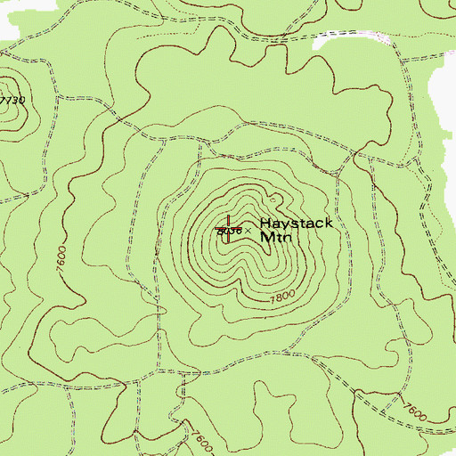 Topographic Map of Haystack Mountain, AZ