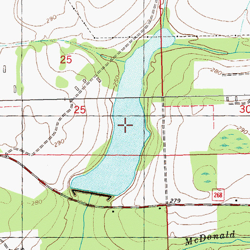 Topographic Map of C W Thomas Lake, FL