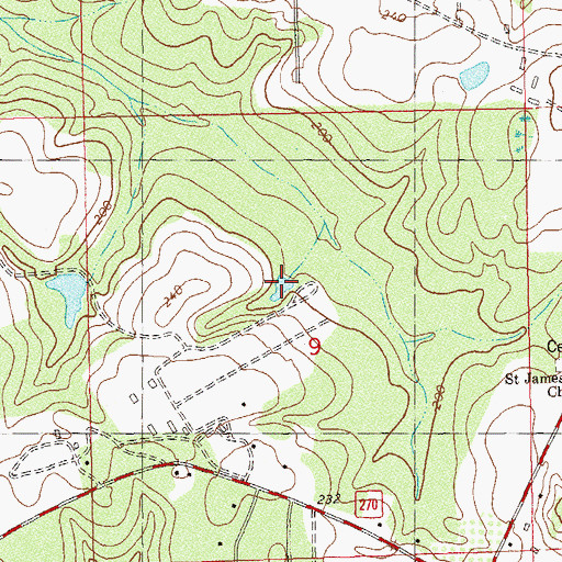 Topographic Map of Bert Brothers Pond, FL