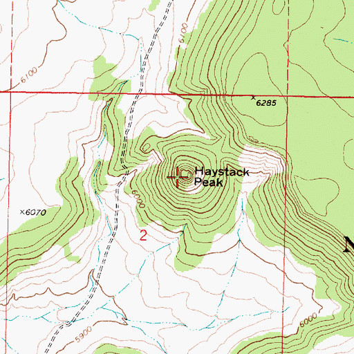 Topographic Map of Haystack Peak, AZ