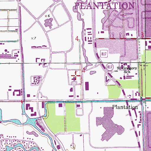 Topographic Map of Humana Hospital Bennett, FL