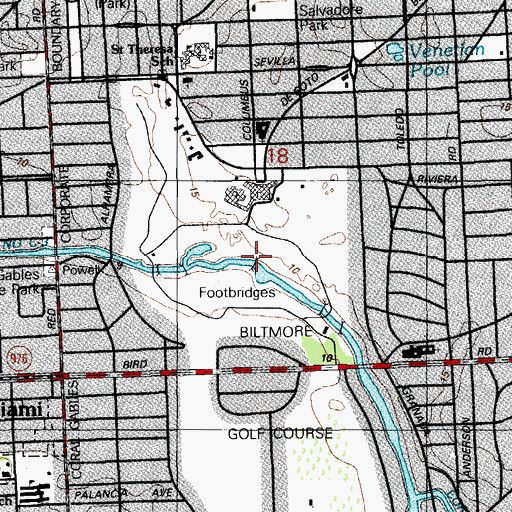 Topographic Map of University of Miami, FL