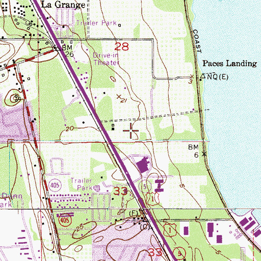 Topographic Map of Parrish Medical Center, FL