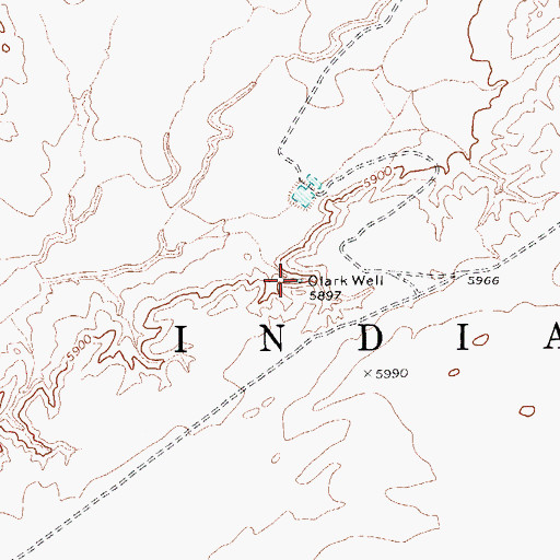Topographic Map of Clark Well, AZ