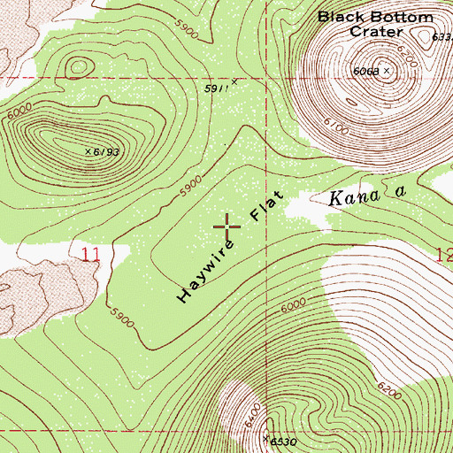 Topographic Map of Haywire Flat, AZ