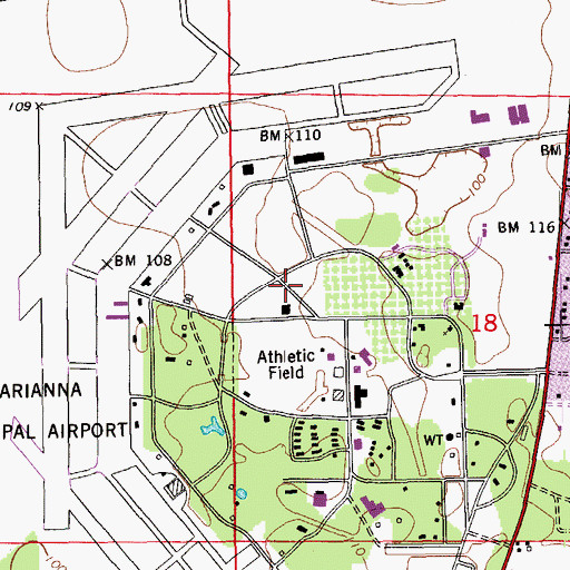 Topographic Map of Sunland Hospital Unit, FL