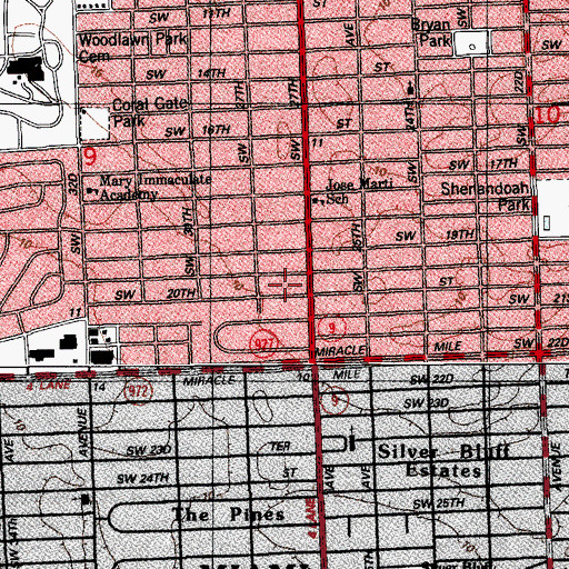 Topographic Map of Grant Center Hospital of Miami, FL