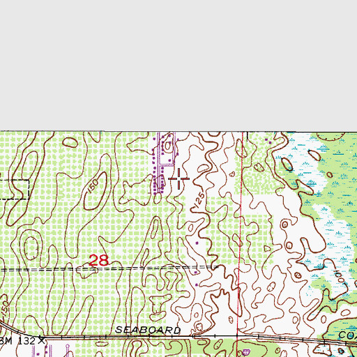 Topographic Map of Sebring Public Library, FL