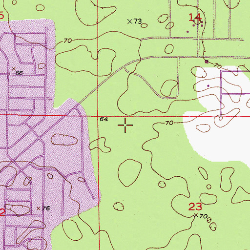 Topographic Map of Florida Hills Memorial Gardens, FL