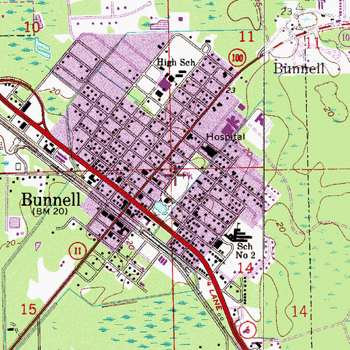Topographic Map of Hope Cemetery, FL