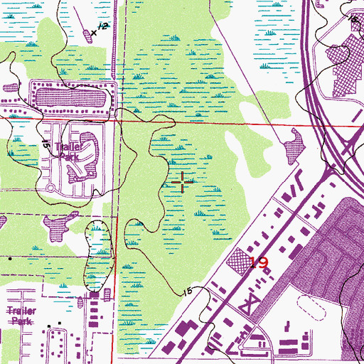 Topographic Map of Square Lake, FL