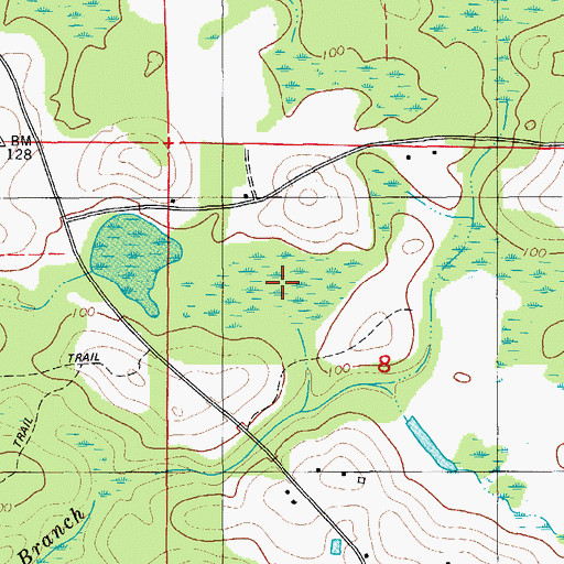 Topographic Map of A Bar H Ranch Pond, FL