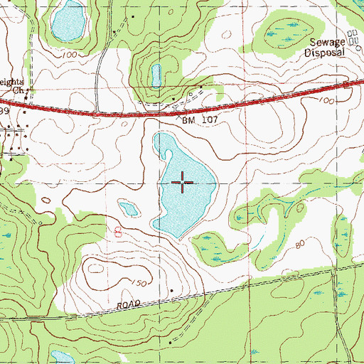 Topographic Map of J C Headley Pond, FL
