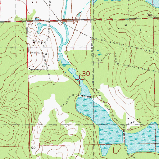 Topographic Map of J R Alford Pond, FL